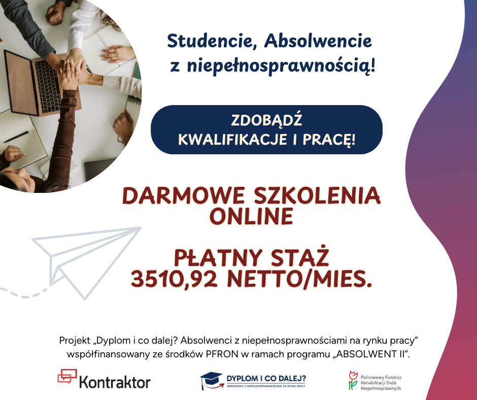 Baner - Dyplom i co dalej Absolwenci z niepełnosprawnościami na rynku pracy